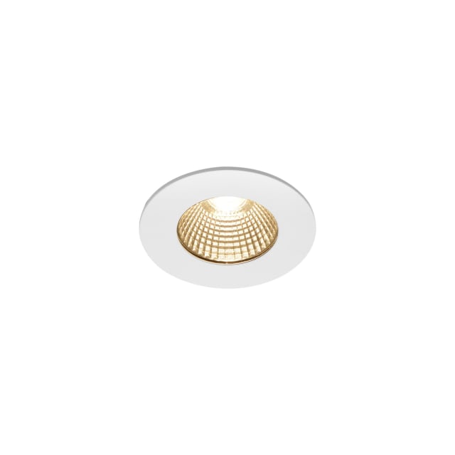 SLV Belgium Patta spot encastrable blanc Spot encastrable plafond extérieur LED blanc IP65 avec intérieur réflecteur doré
