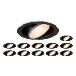 SLV Belgium - Ensemble composé de 12x UNIVERSAL DOWNLIGHT PHASE IP20 38°