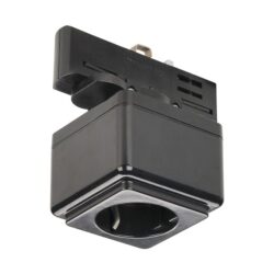 Détails visibles de Adaptateur prise noir pour rail triphasé 230V pour Éclairage sur rail