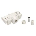 SLV Belgium - Eutrac adaptateur rail 3 allumages blanc RAL9016 avec passe-fil - 1001542