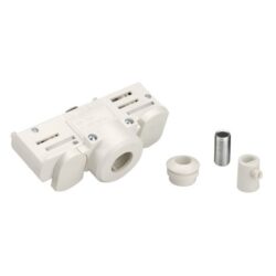 SLV Belgium - Eutrac adaptateur rail 3 allumages blanc RAL9016 avec passe-fil - 1001542