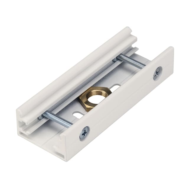 SLV Belgium Eutrac connecteur mécanique rail triphasé blanc Connecteur mécanique blanc pour rail triphasé avec vis de fixation