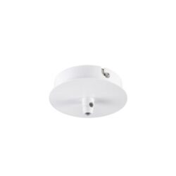 Patère ronde pour suspension FITU blanc, configuration visible