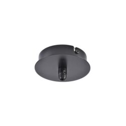 Patère ronde pour suspension FITU noire, configuration visible