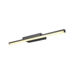 Applique miroir LED noire GLENOS 12,6 W CCT, configuration visible