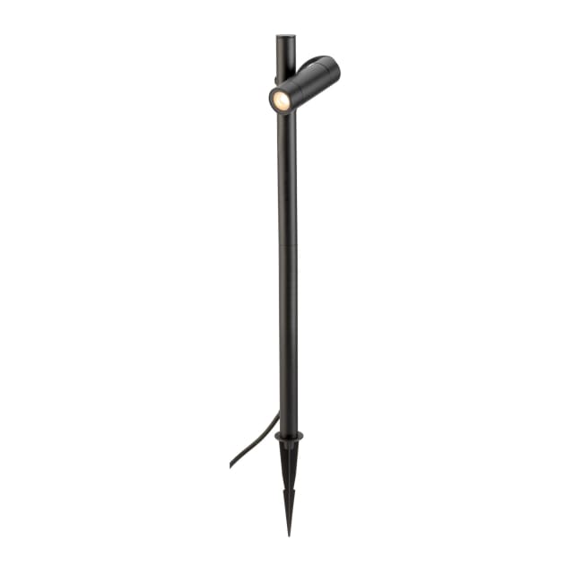 SLV Belgium HELIA SLIM borne lumineuse Borne lumineuse extérieure LED noire sur piquet avec tête orientable et câble visible