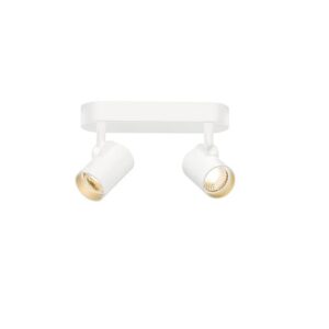 Applique plafonnier blanc à deux spots orientables LED 18W 3000K