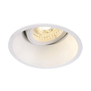 Spot encastrable rond blanc mat orientable douille GU10