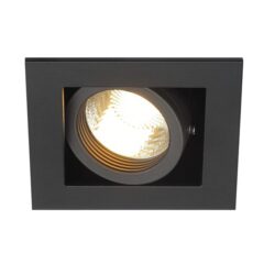 Détails visibles de Spot encastrable carré orientable GU10 noir mat pour Spots encastrés