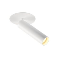 Applique plafonnier LED orientable blanc, configuration visible