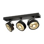 SLV Belgium - Kalu 3 applique/plafonnier noir QPAR111 max 75W - 1000704