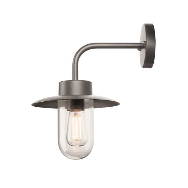 SLV Belgium Molat Applique extérieure anthracite Applique extérieure anthracite E27 IP44 avec abat jour rond et diffuseur cylindrique