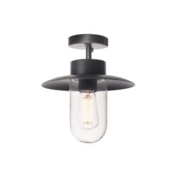 Détails visibles de Plafonnier extérieur anthracite E27 IP44 pour Plafonniers