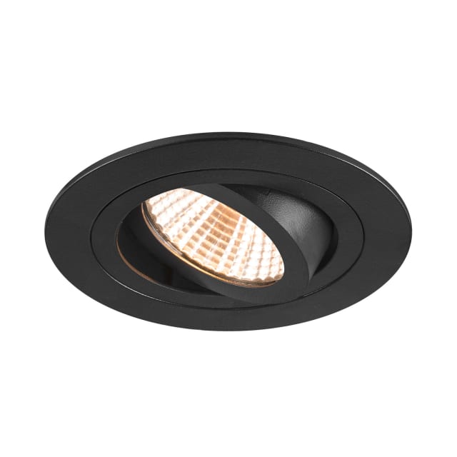 Spot encastrable plafond LED noir rond 2700K 38° 1007402 – Image 1