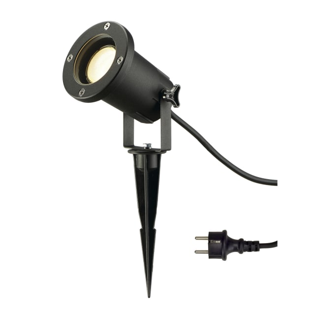 Spot de jardin sur piquet GU10 noir Nautilus 227410 – Image 1