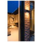 Applique murale LED noire ovale éclairage 2700 3000 K pour intérieur