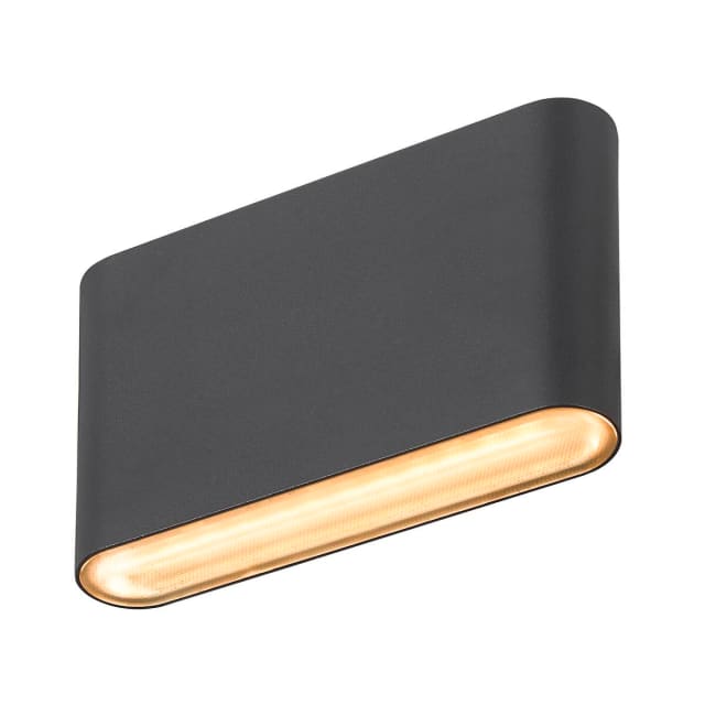 Applique murale LED OVAL SLV Belgium Applique murale noire ovale LED avec diffuseur lumineux inférieur