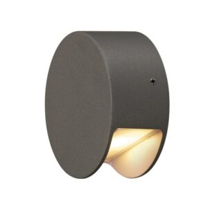 Applique murale ronde anthracite avec éclairage LED indirect vers le bas