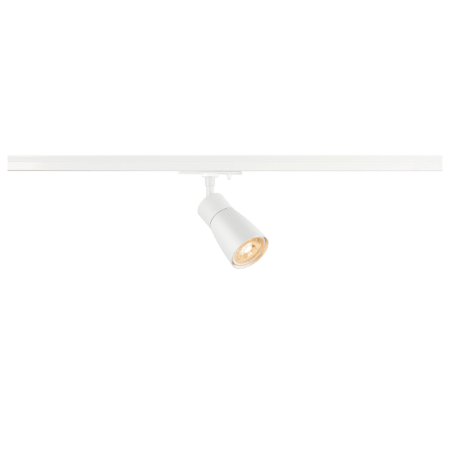 SLV Belgium PURI 2.0 Spot sur rail blanc Spot cylindrique blanc sur rail monophasé avec douille GU10 orientable