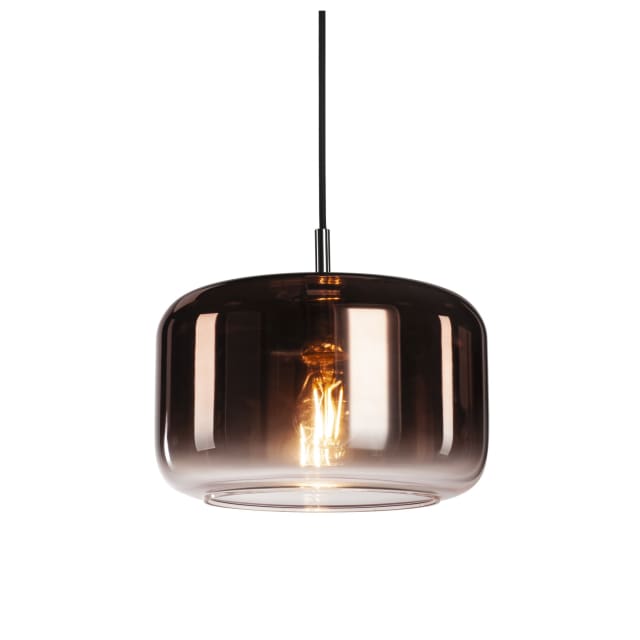 SLV Belgium Pantilo Suspension verre cuivre Suspension en verre cuivre avec câble noir et ampoule apparente E27