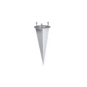 Piquet de sol galvanisé conique en acier pour fixation de lampadaire