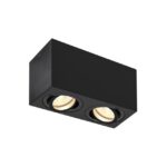 SLV Belgium - Plafonnier indoor apparent Triledo Double QPAR51 noir max. 10W - 1002005