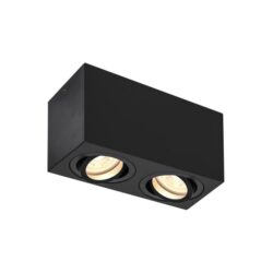 SLV Belgium - Plafonnier indoor apparent Triledo Double QPAR51 noir max. 10W - 1002005