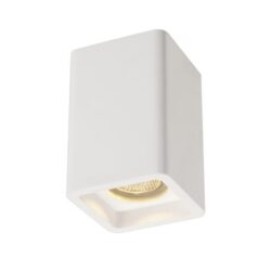 Spot de plafond en plâtre GU10 blanc 230V, configuration visible