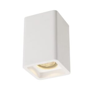 Spot de plafond en plâtre blanc cubique pour ampoule GU10 230V
