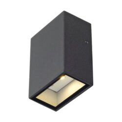 SLV Belgium - QUAD 1 applique carree anthracite LED blanc chaud 1x3W - 232465