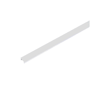 Cache blanc pour rail monophasé 2 m, profil rectiligne en aluminium