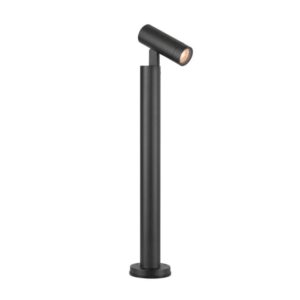 Borne extérieure noire cylindrique avec tête orientable GU10 IP65