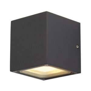 Applique murale extérieure anthracite cube éclairage vers le bas