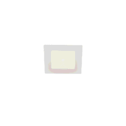 Plafonnier encastré LED carré blanc 4000K, configuration visible