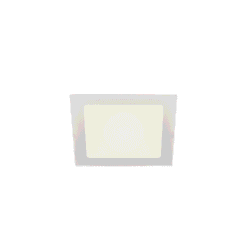 Plafonnier encastré LED carré blanc 4000K, configuration visible