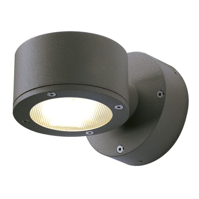 SLV Belgium Sitra Applique murale extérieure Applique murale extérieure anthracite ronde avec diffuseur transparent