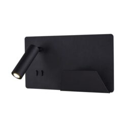 SLV Belgium - Somnila spot applique apparente LED indoor 3000 K noire version à droite USB - 1003456