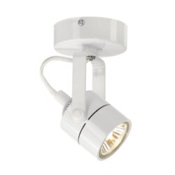 plafond orientable GU10 230V blanc, configuration visible
