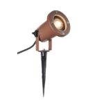 SLV Belgium - Spot outdoor sur piquet Big Nautilus QPAR51 rouille IP65 max. 11W - 1001964