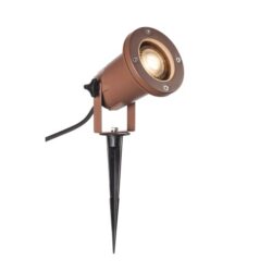 SLV Belgium - Spot outdoor sur piquet Big Nautilus QPAR51 rouille IP65 max. 11W - 1001964
