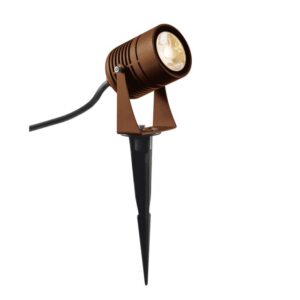 SLV Belgium - Spot outdoor sur piquet LED Spike rouille IP55 3000K 40° - 1002203