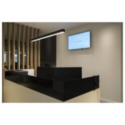 Suspension LED noire 1 m 52 W 3000 K au design linéaire pour éclairage intérieur