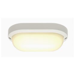 Détails visibles de Plafonnier mural LED ovale blanc IP44 3000K pour Appliques extérieures