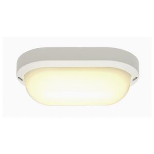 Plafonnier mural LED ovale blanc IP44 3000K