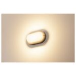 Applique murale LED extérieure anthracite IP44 forme ovale lumineuse