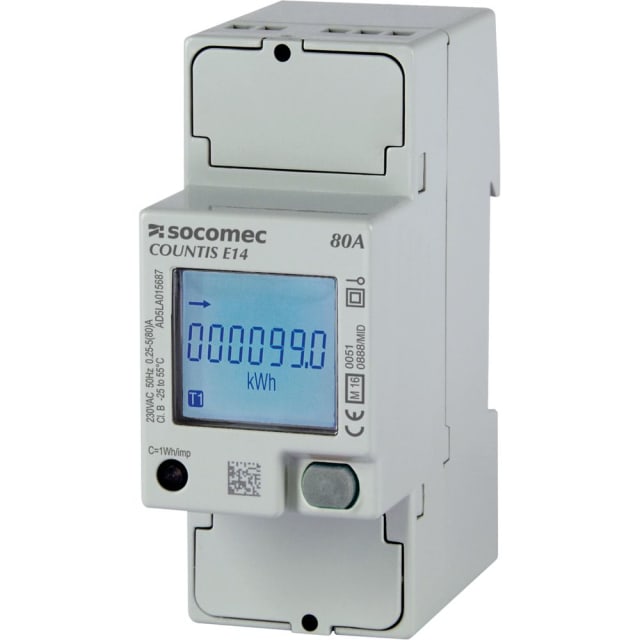 SOCOMEC - COUNTIS E14 1PH 80A 2T Pulse MODBUS MID - 48503044 SOCOMEC - COUNTIS E14 1PH 80A 2T Pulse MODBUS MID - 48503044