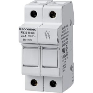 SOCOMEC - Sectionneur-fusible modulaire 2P 32A pour fusible cylindrique 10x38. RM - 57010020
