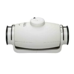 Ventilateur de gaine silencieux blanc Ø125 mm avec raccords circulaires