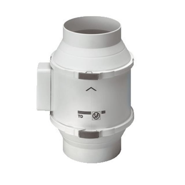 Soler en Palau TD-MIXVENT TD-350 125 Ventilateur de gaine rond Ø125 mm avec boîtier cylindrique et raccords circulaires
