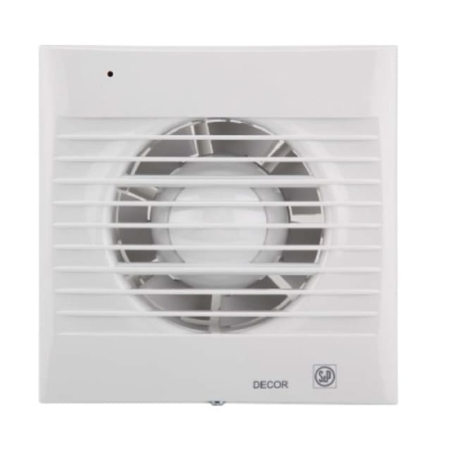 SOLER EN PALAU DECOR Ventilateur salle de bain extracteur carré blanc 100 mm avec grille frontale et clapet anti retour